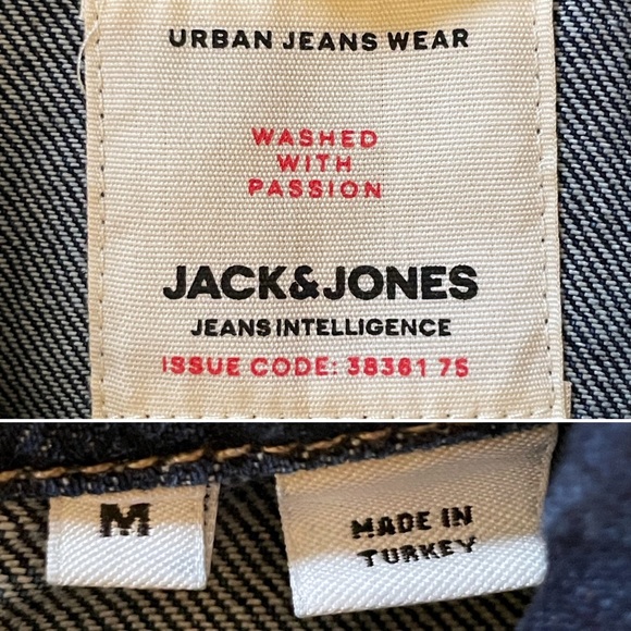 JACK & JONES Utility Denim Jacket, Sz M, zipper closure - Picture 13 of 16